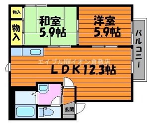 オンラード　A棟の物件間取画像